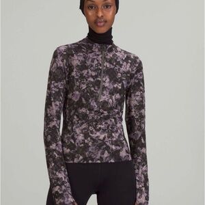 🆕✨NWT Lululemon Luxtreme Running Half-Zip Inflect Floral Lunar Rock Multi size 6